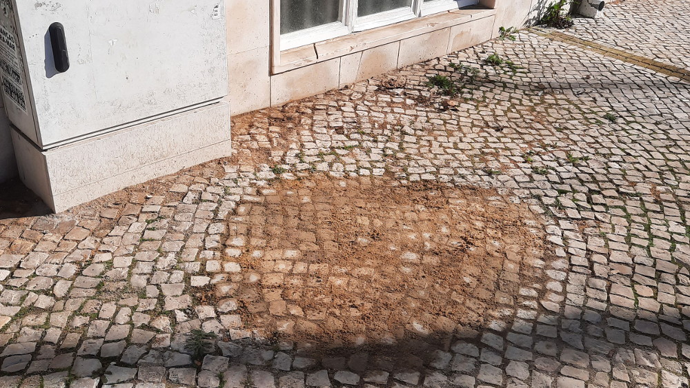 Regularização da calçada ao longo da rua Vila do Seixal